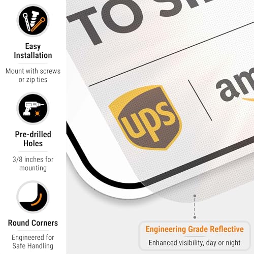 Image of Package Delivery Sign, Delivery Instructions Deliver All Package to Side Door Sign, 12x18 Inches, 3M EGP Reflective .063 Aluminum, Fade Resistant, Made in USA by Sigo Signs