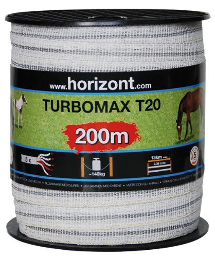Preisvergleich Produktbild 200m Weidezaunband Breitband TURBOMAX 40mm 15105