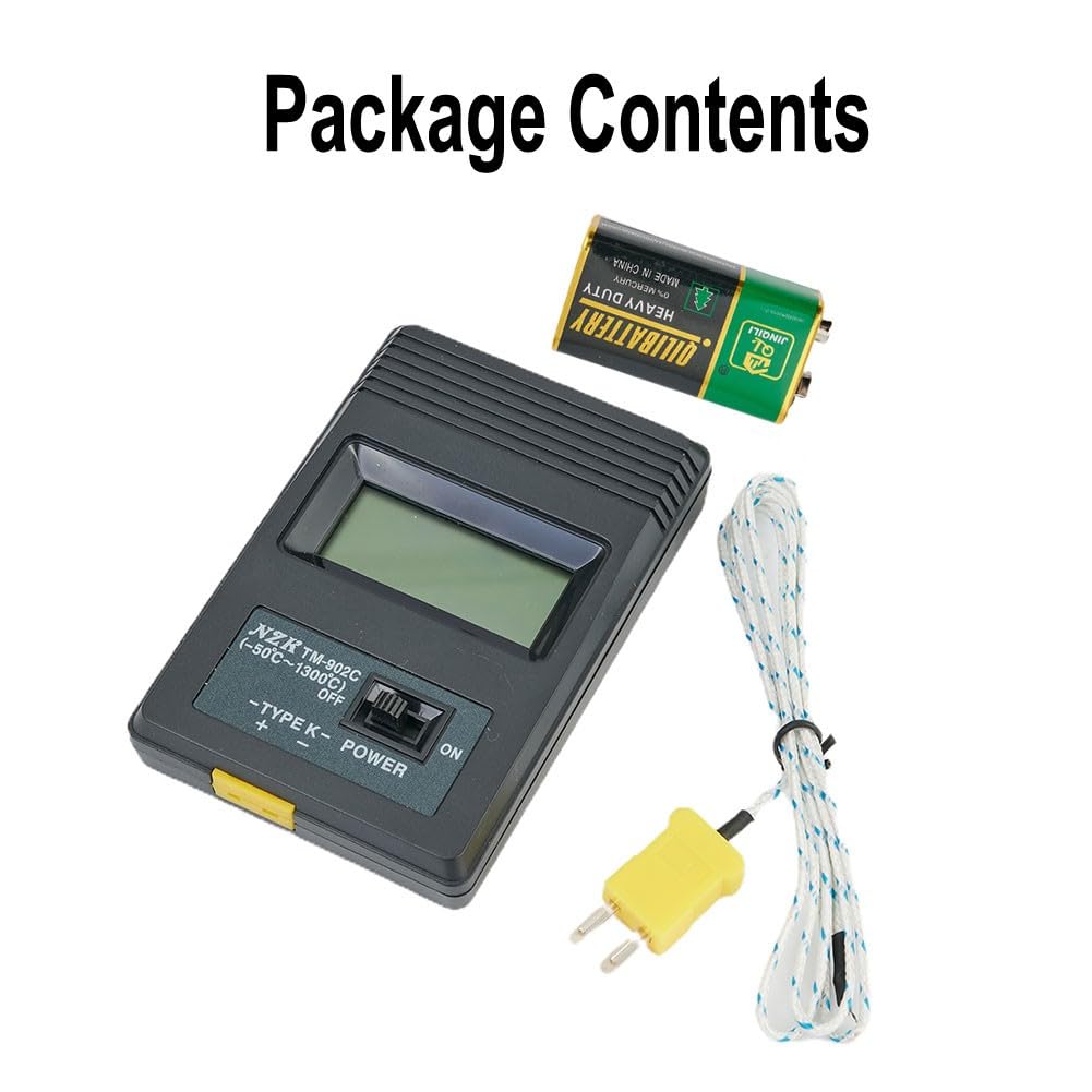 K Typ Thermoelement, digitales Temperaturmessgerät TM-902C mit Sonde für -50 C bis 1300 C, LCD-Display für Industrie und Labor