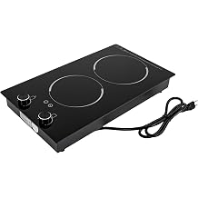 2-Burner Electric Induction Cooktop Stove Top Touch Control w/Child Lock 2100W