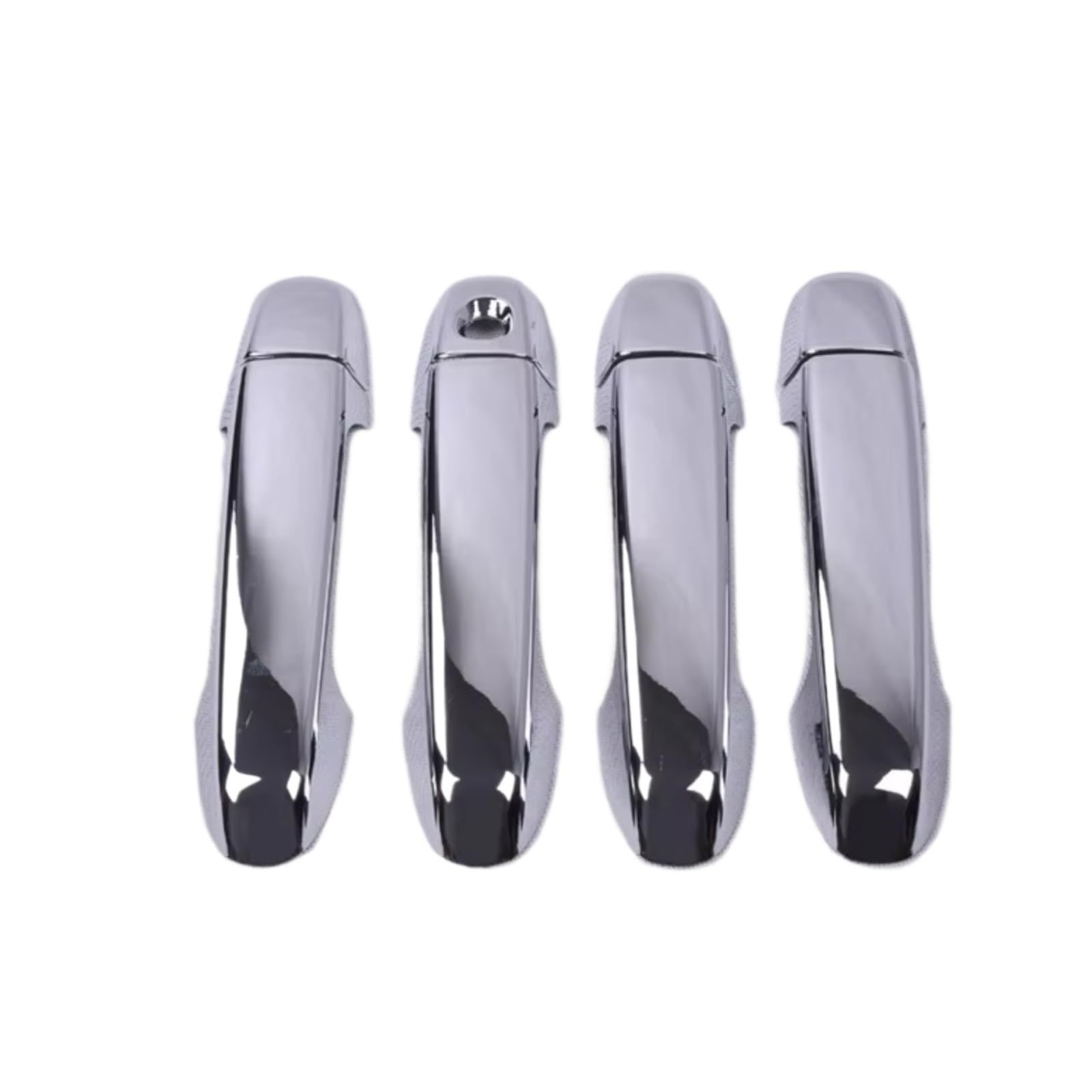 DSPOLIMV Outer Door Handle Cap Compatible with Toyota for Camry XV50 2012 2013 2014 2015 2016 2017 Carbon Fiber Chrome Car Door Handle Cover Trim Sticker Styling(Silver Door Handle)