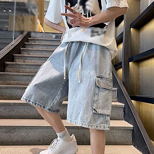 Short Jeans para Hombre con Bolsillos Laterales Grandes miniatura 2