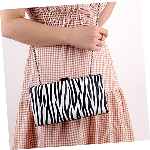 Sac fourre-tout rayé avec chaîne pour vos soirées habillées et galas - 2