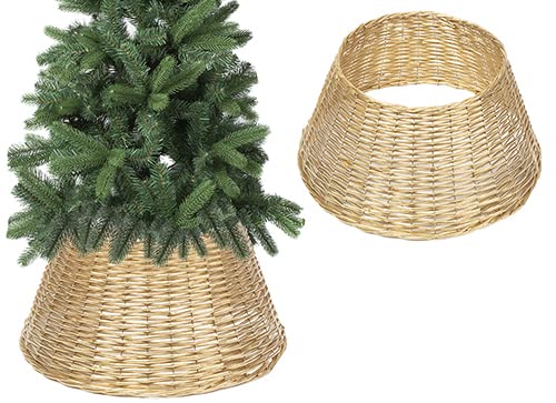 Gonna con albero di salice Toyland® - Copertura della base - Decorazione natalizia (56CM, ORO)