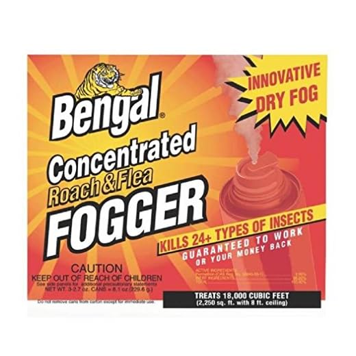 Bengal Chemical 55201 Roach and Flea Indoor Fogger, 3-2.7 oz. Cans