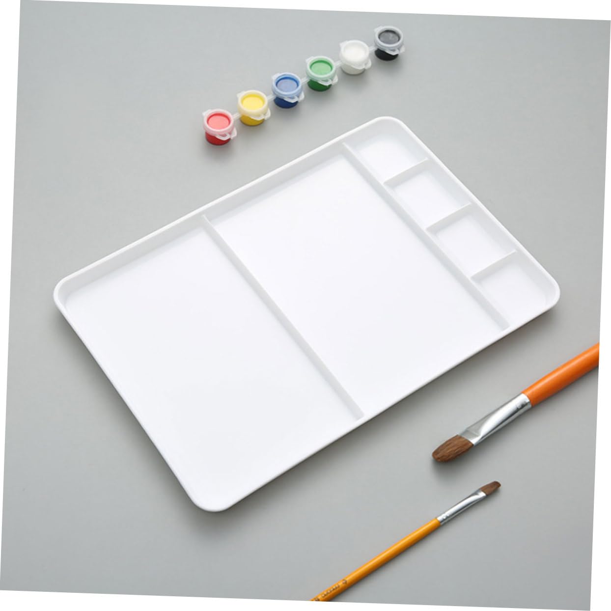 TOPBATHY Palette Plastique pour Peinture Aquarelle Compartiments Palette de Mélange Résistante PP Lisse pour Artistes et Bricolage