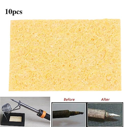 Image of Leadigol 10Pcs Cleaning Sponge Solder Tip Welding Clean Pads,Cleaning Sponge Welding Accessories Soldering Iron For Electric Welding Square Solder Tip Cleaning Sponge