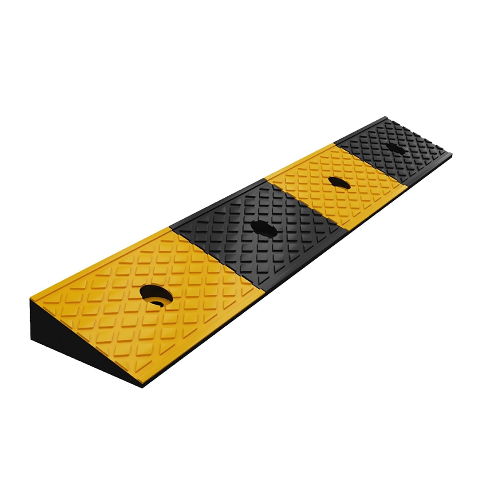 Rubber Threshold Ramps - Heavy Duty Wheelchair Ramp，Rise Threshold Ramp for Wheelchair Mobility Scooters Stairs, Non Slip Driveway Curb Ramp, Load 600 Lbs(100x15x5cm)