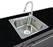 Produktbild Klein Spülbecken Edelstahl 304 0,8 mm, Camping Spüle, eckig, Küchenspüle,Outdoor, Einbauspüle 1 Becken,Edelstahlspüle 46cmL 41cmB