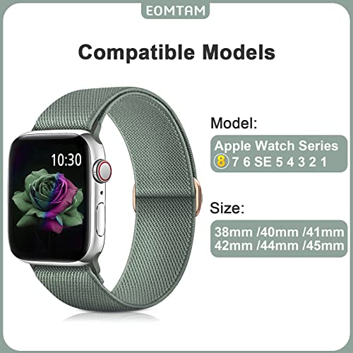 EOMTAM-5-Pack-Stretchy-Nylon-Compatible-for-Apple-Watch-Ultra-21-Band-38mm-40mm-41mm-42mm-44mm-45mm-49mm-Women-MenElastic-Cloth-Sport-Wristbands-Solo-Loop-for-iWatch-Series-9-8-SE-7-6-5-4-3 51KyjXcjvkL