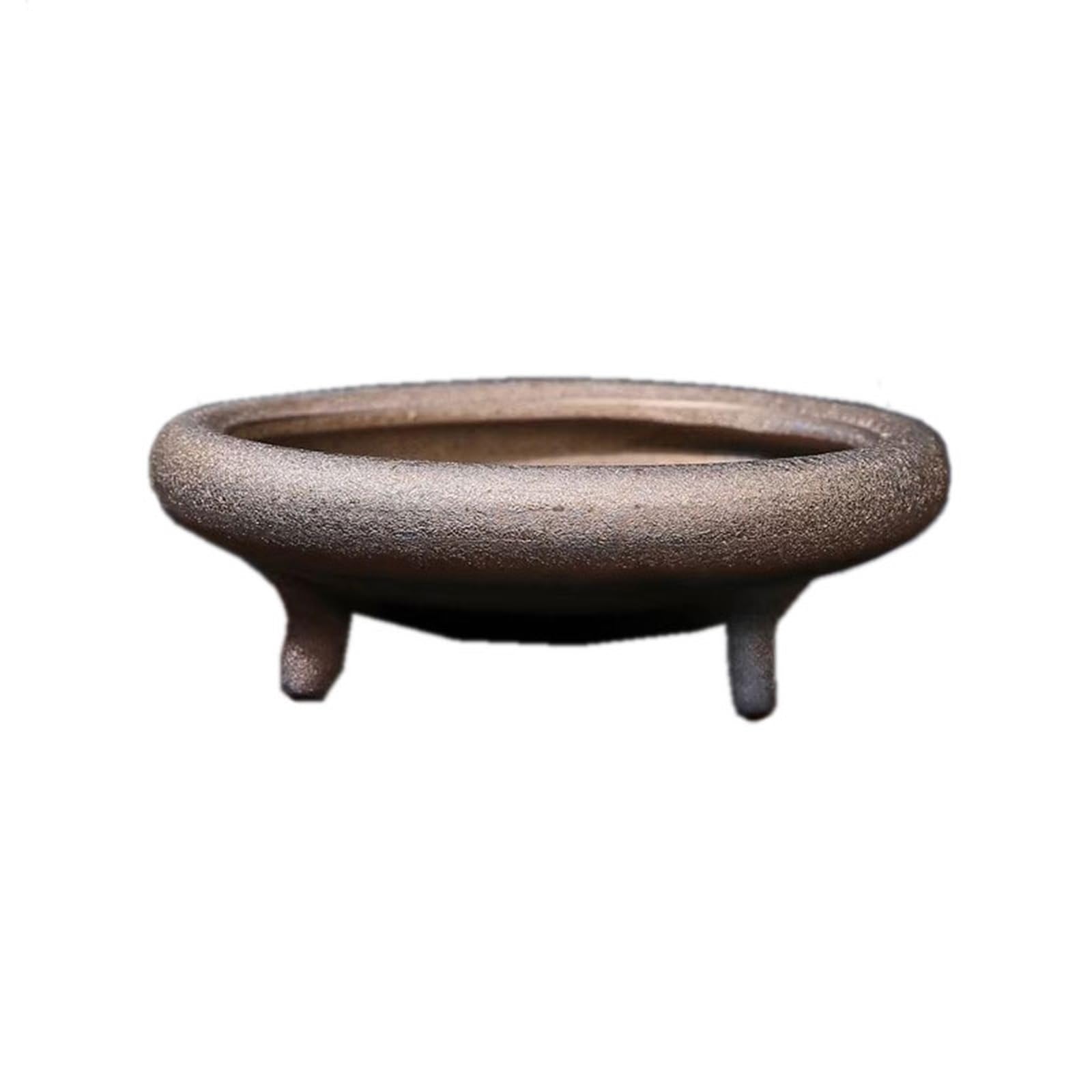 Flower Pot Tray Chinese Imitation Antiquity Three Legged Home Drip Tray Ceramic Flower Arranging Saucer Ikebana Bowl