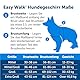 PetSafe Easy Walk-Geschirr, Anti-Zieh-Hundegeschirr, Verringert Würgen und Husten, Mit 1,8 M Leine, Größe L, Schwarz