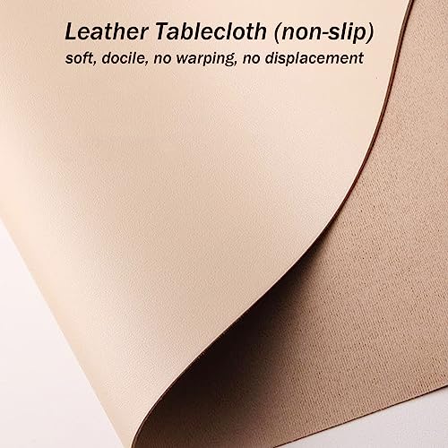 Nappe de table rectangulaire imperméable PVC antitaches vert clair - 4