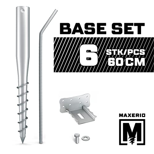 MAXERIO 60 cm Base-Set 6er Schroef Funderingen + Accessoires; Ø 60 x 2; M12 - Image 3