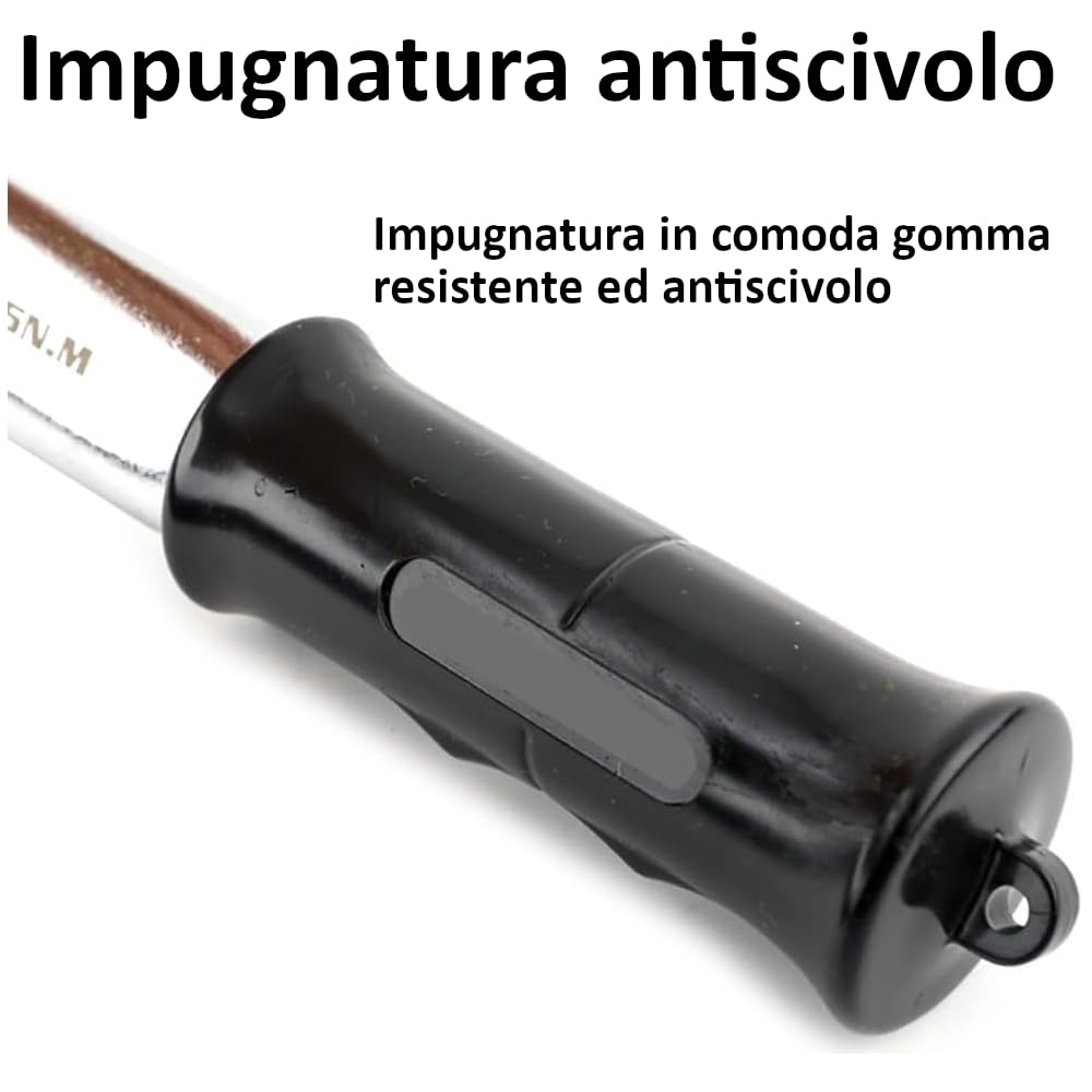 3S SuperSamaStore Set di 4 Chiavi Dinamometriche a Cricchetto con Chiave Apribile da 17, 22, 24 e 27 mm, Kit Chiavi Torsiometriche Pretarate Professionali per Raccordi di Impianti di Climatizzazione