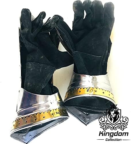 Miniatura 4 de Guantes medievales de armadura de guantelete LARP SCA Guantes Guantes de cruzado de caballero vikingo guantes de armadura gótica funcionales
