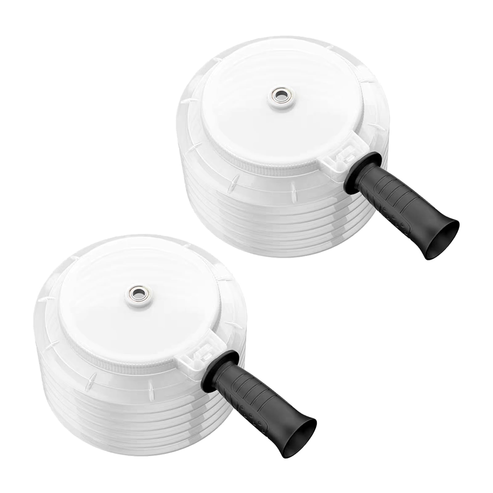 Bgccwj 135Mm Hole Saw Dust Bowl With Handle,2Pcs Shockproof Hole Saw Dust Collector Holesaw Dust Catcher,Transparent Rubber Scalable Dust Cover Collector For Electric Hammer,Percussion Drill,Hand Drill