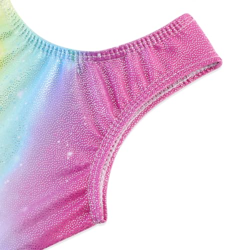 HOZIY Gymnastics Leotards for Girls Toddlers Kids Sleeveless Tumbling Outfits for Dance Print