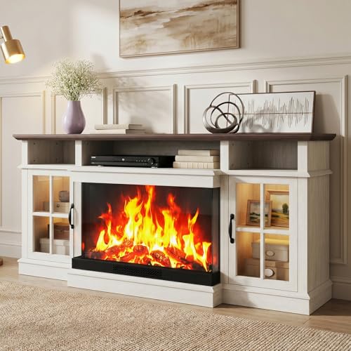 Nordivale 70 inch fireplace TV stand