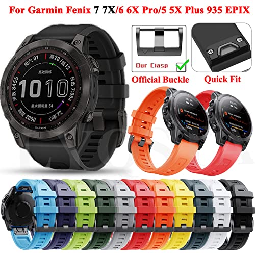 Bracelet interchangeable 22mm Garmin Fenix 7 en silicone pour remplacer votre attache - 2