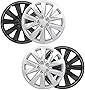 OCPTY 4 Pack 16 inch Car Wheel Rim Skin Cover Hub Caps Hubcap Wheel Cover Silver OEM Steel Wheels Full 4 Silver Hubcaps Rim 16' Wheel Covers Fits Ford for F-150 for F-250 Super Duty