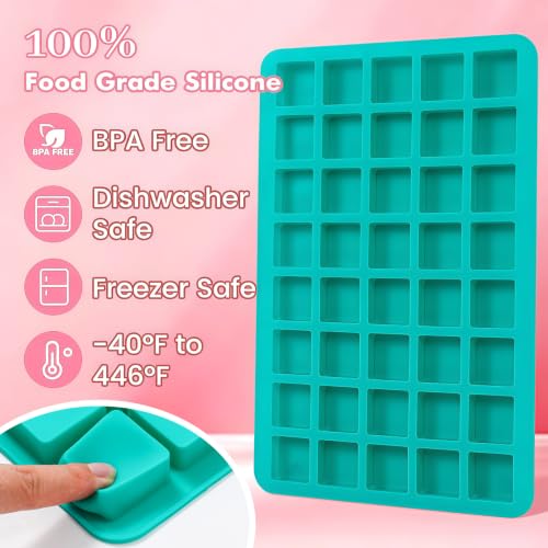Image of Square Caramel Molds 40-Cavity Chocolate Truffles Candy Molds Ice Cube Tray, Pralines, Jelly Molds 2 Pack