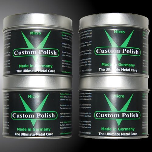 Juego de microfibra Set 4 x 400g aluminio cromado abrillantador abrillantador Pasta de pulido acero inoxidable abrillantador