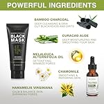 SHVYOG Blackhead Peel Off Face Mask, 3-in-1 Blackhead Remover Mask with Brush & Tea Tree Oil Serum, Charcoal Mask for Deep Cleansing Dirts, Pores, Skin Oil (100g+30ml) - Image 2