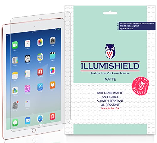 iLLumiShield Matte Screen Protector Compatible with Apple iPad Pro 9.7 inch (2017,iPad Air 2,Air)(2-Pack) Anti-Glare Shield Anti-Bubble and Anti-Fingerprint PET Film