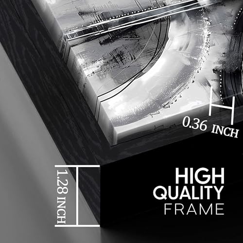 Image of AOZEMI Abstract Painting Wall Art White Wall Artwork for Office Print