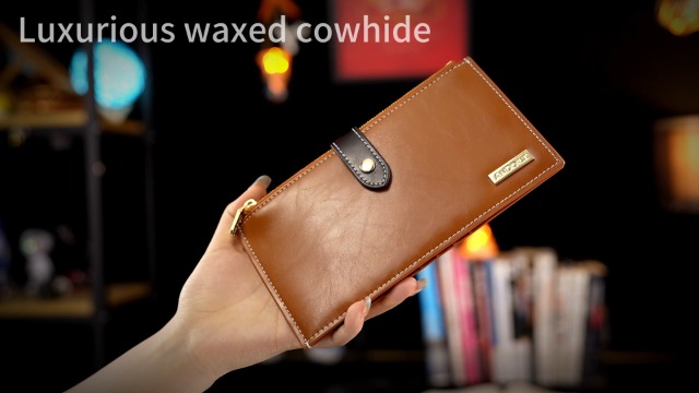 Amazon.com: ANDOILT Womens Genuine Leather Wallet RFID Blocking