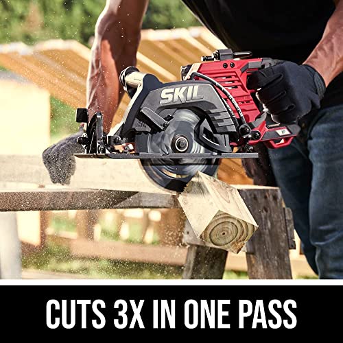 Skil 2X20V Pwr Core 20 Xp Brushless 7-1/4” Rear Handle Circular Saw Kit With Jobsite Blower (Cr5429B-20 & Jb4712B-00) #TOP1
