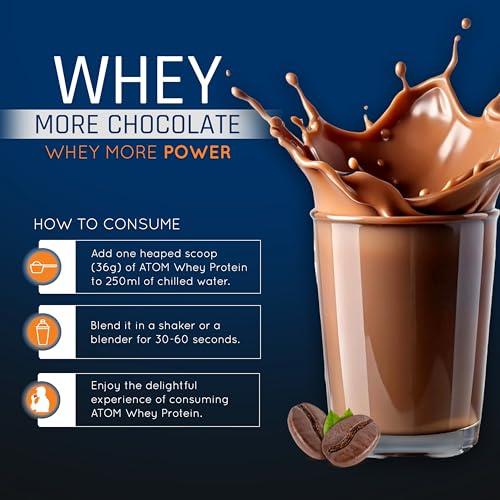 Image of AS-IT-IS ATOM Whey Protein 1kg | 27g protein | Isolate & Concentrate | Mocha Cappuccino | USA Labdoor Certified | With Digestive Enzymes for better absorption