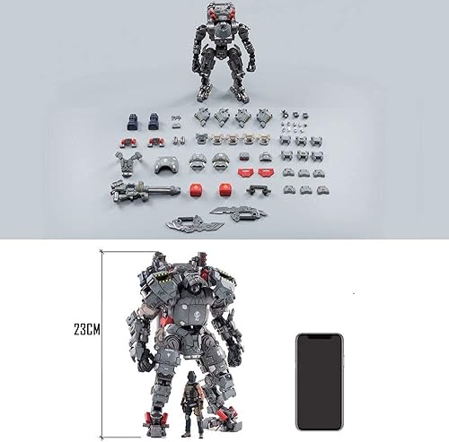 Miniatura 7 de Pipigirl Figura de acción de soldado Mecha extraíble 1/25, versión pintada gris policía de hueso de acero H06 Heavy Combat Machine Armor Model Kits