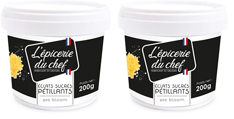 Epicerie du Chef Eclats Sucrés Pétillants 200 g (Lot de 2)