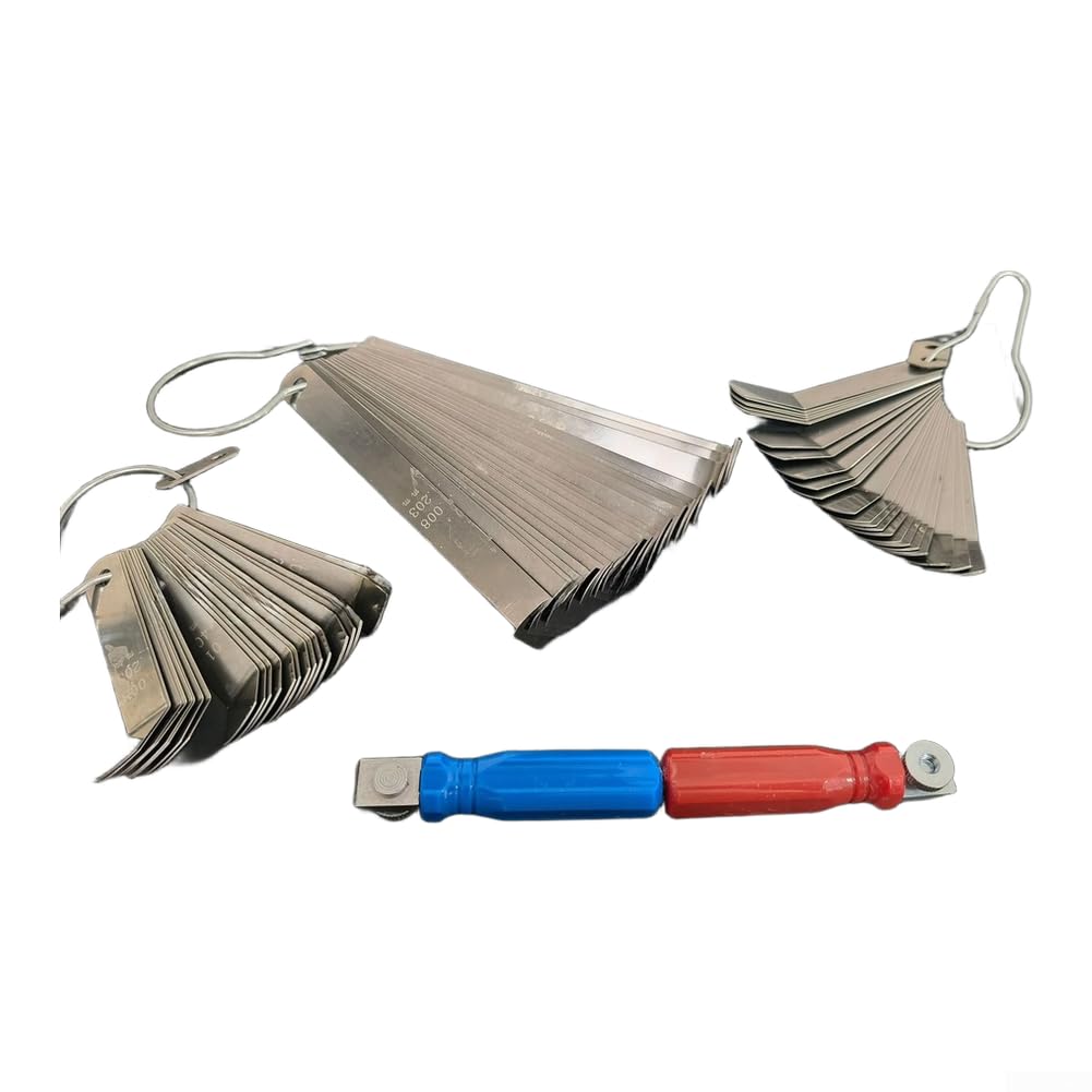 Fühlerlehre, 4-teiliges Set, Britischer Standard-Schleifkopfdickenmessgerät, präzises Einstellwerkzeug, robuste Stahlkonstruktion für LKW-Ventilwartung
