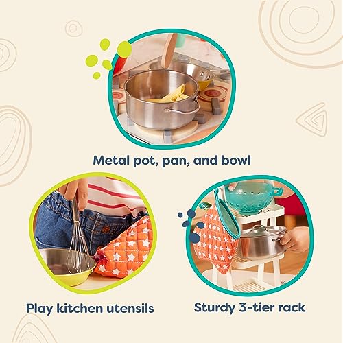 image for B. toys- Mini Chef - Pot & Pan Playset- Pretend Play Kitchen Accessori