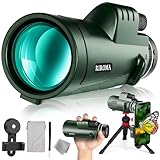 40X60 Monocular Telescope with Smartphone Holder & Tripod, Power Prism Compact Monoculars for Adults Kids, HD Monocular Scope for Bird Watching Hiking Concert Travelling