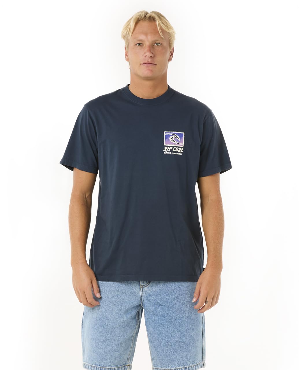 Rip Curl Men's Dark Navy Raw Energy Trad Short Sleeve T-Shirt - S