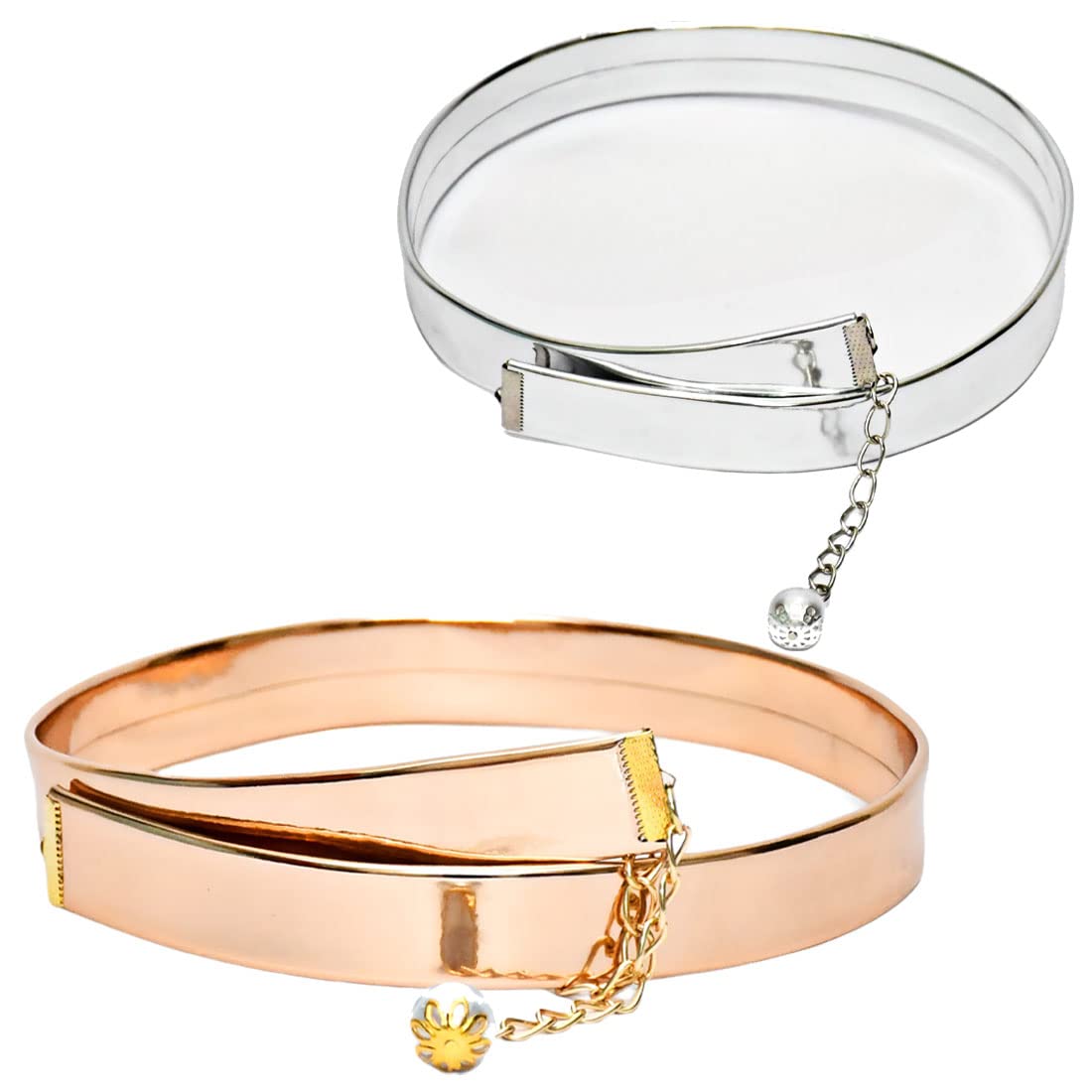 GenericWomen Party, Casual, Party Silver, Rose Gold, Metal Belt