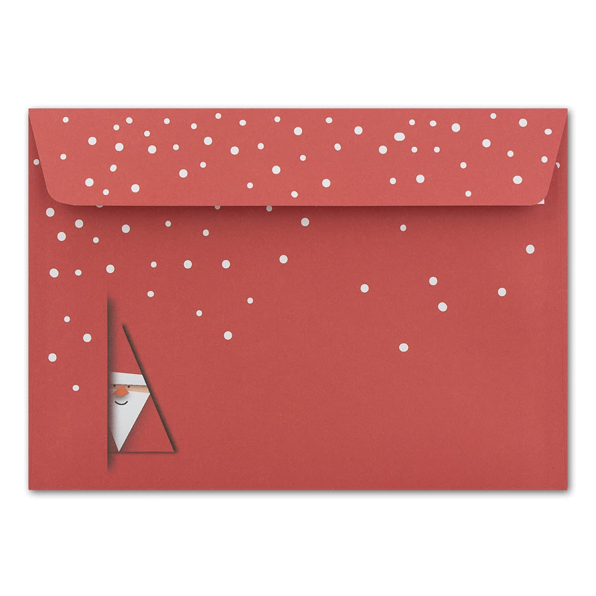 Lot de 300 enveloppes de Noël Rouge Format C6 avec bande autocollante autocollante 114 x 162 mm 80 g/m²