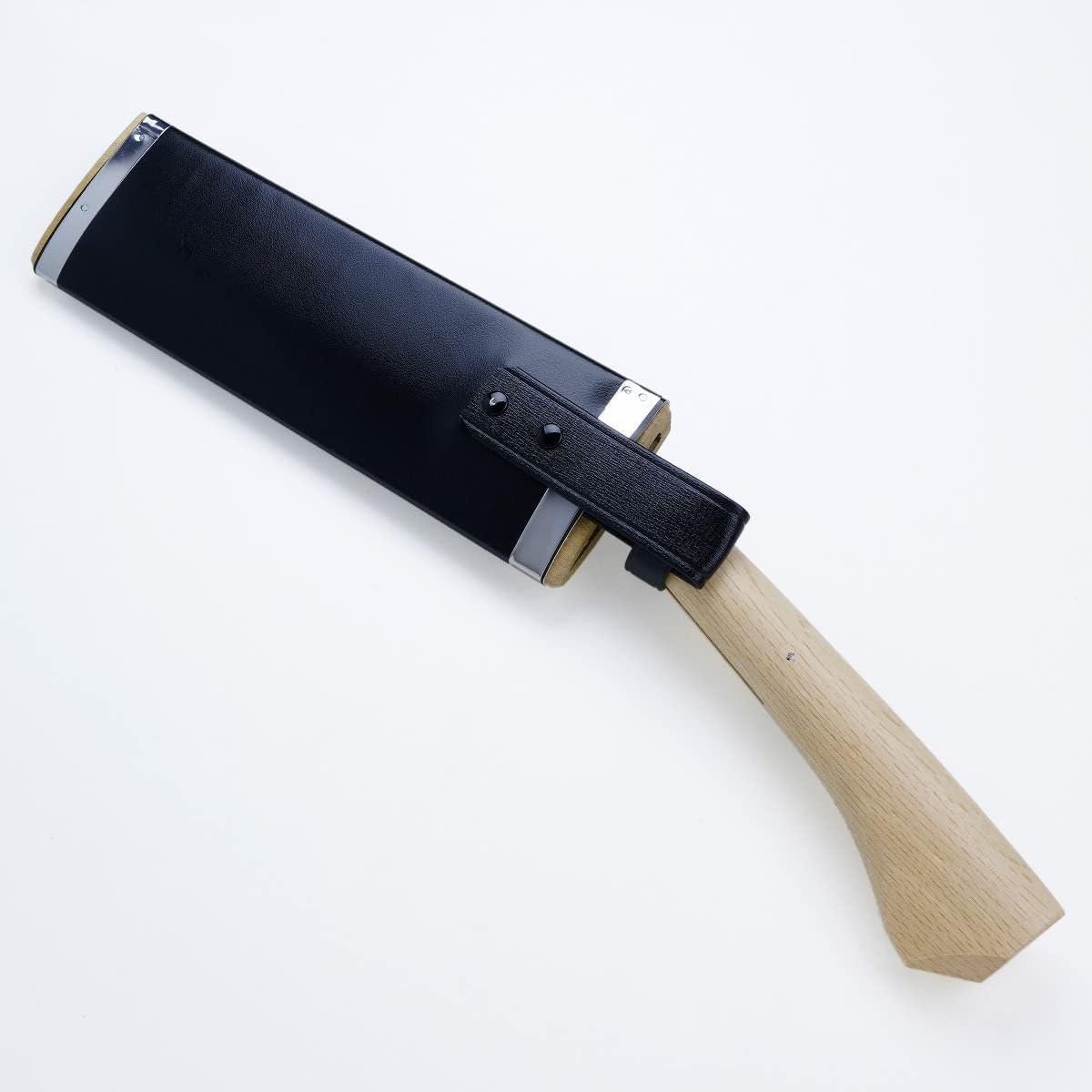 AZUMASYUSAKU Handmade Polished Hatchet 210mm with Original Case, Blade Edge : Shirogami Steel, Double Bevel