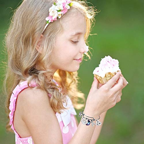 Image of Birthday Bracelet for Girls 5-16th Age Bracelet Stainless Steel Jewelry Birthday Gift for Daughter Granddaughter Niece Cousin