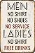 Produktbild Men No Shirt No Shoes No Service Ladies No Shirt Free Drinks Pool Schild Eisen Poster Malerei Blechschild Vintage Wanddekoration für Cafe Bar Pub Home Bier Dekoration Basteln