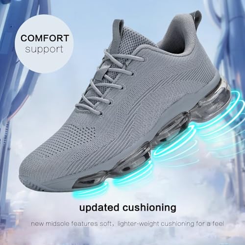 Image of Mens Running Shoes Air Low Top Comfort Walking Lace Up Sneakers Breathable Fashion Tennis Sport Gym Fitness Cross Trainers
