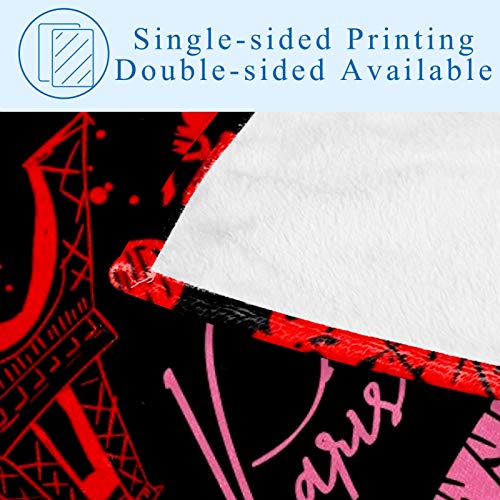 Couverture douce Paris Eiffel Tower plaid de qualité supérieure pour lit et sofa 150x100cm - 5