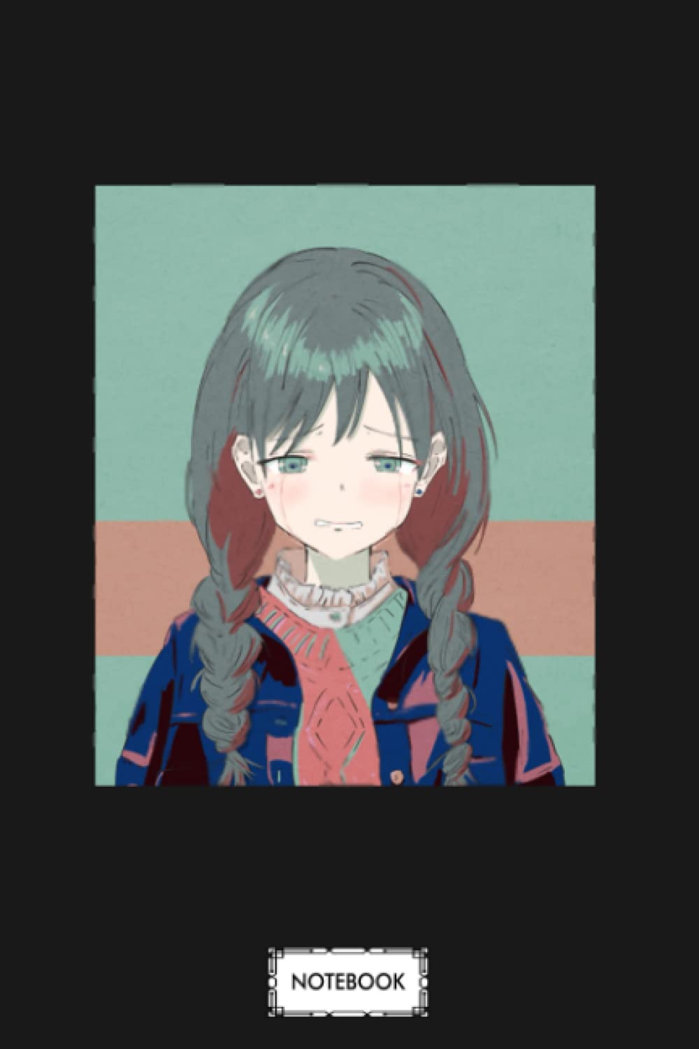 Anime Girl Sad Aesthetic Lofi Retro 90s Japanese Otaku Gift N00502 Notebook: 6x9 120 Pages, Lined College Ruled Paper, Matte Finish Cover, Diary, Planner, Journal