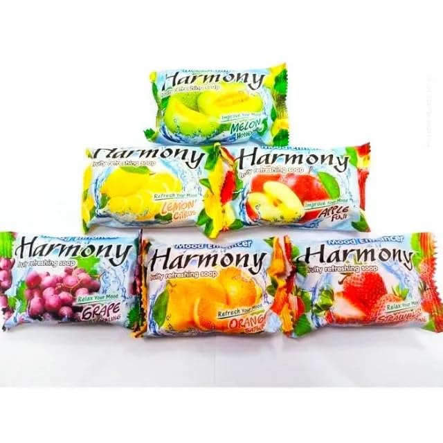 Harmony Fruity Soap with Extra Moisturizer – Pack of 12 Fruity Bath Soaps – Soft, Smooth & Refreshing Skin Care Bars| By LUCKY PASTA(Assorted Flavors)-image-17