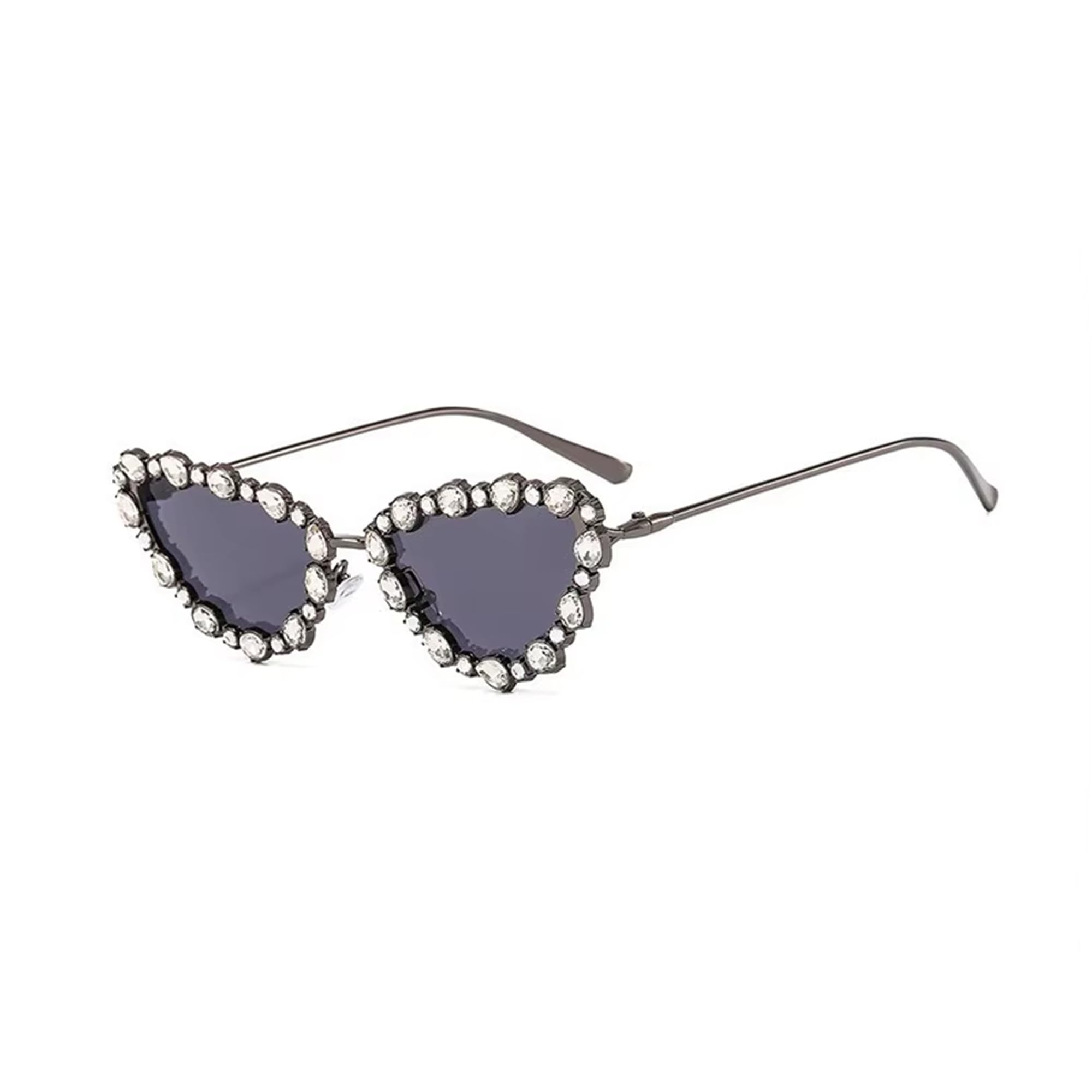 Glam Series Cat Eye Sunglasses for Women | Diamond Studded, Rhinestone Crystal Fashion Sunglasses | Luxury Bling Designer Shades for Parties, Travel & Everyday Glam (M264)-image-49