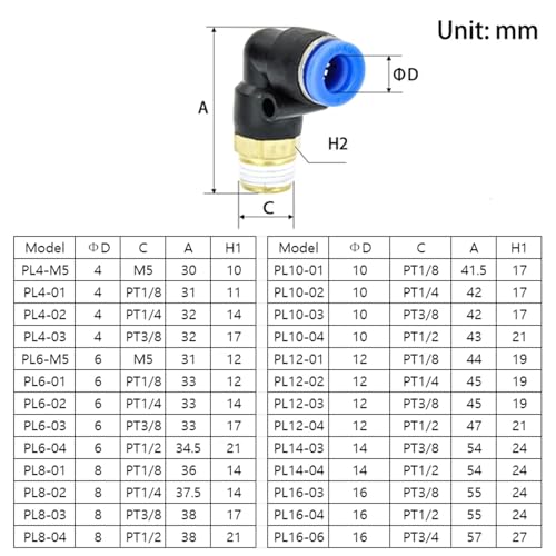 Conector neumático tipo PL rápido contra roturas de manguera 3